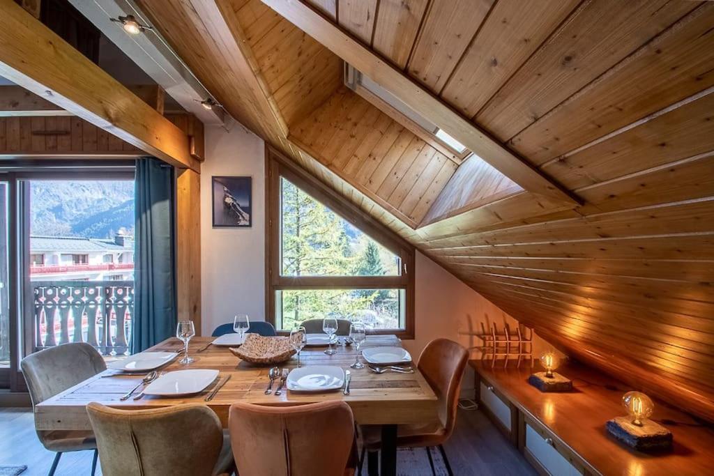 Bel Appartement Entier En Style Chalet A Chamonix Exteriör bild