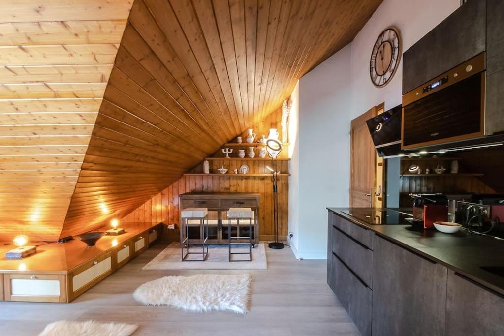 Bel Appartement Entier En Style Chalet A Chamonix Exteriör bild